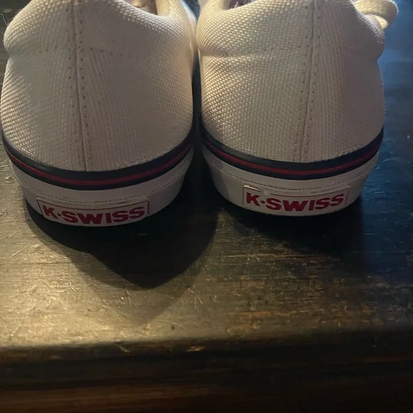 K SWISS Classic White Canvas Sneakers - Picture 3 of 9
